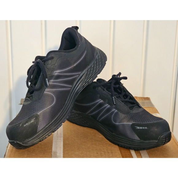 HYTEST Men’s Size 11 W Composite Safety Toe Work Shoes 61734 Black Free Shipping - Picture 1 of 6
